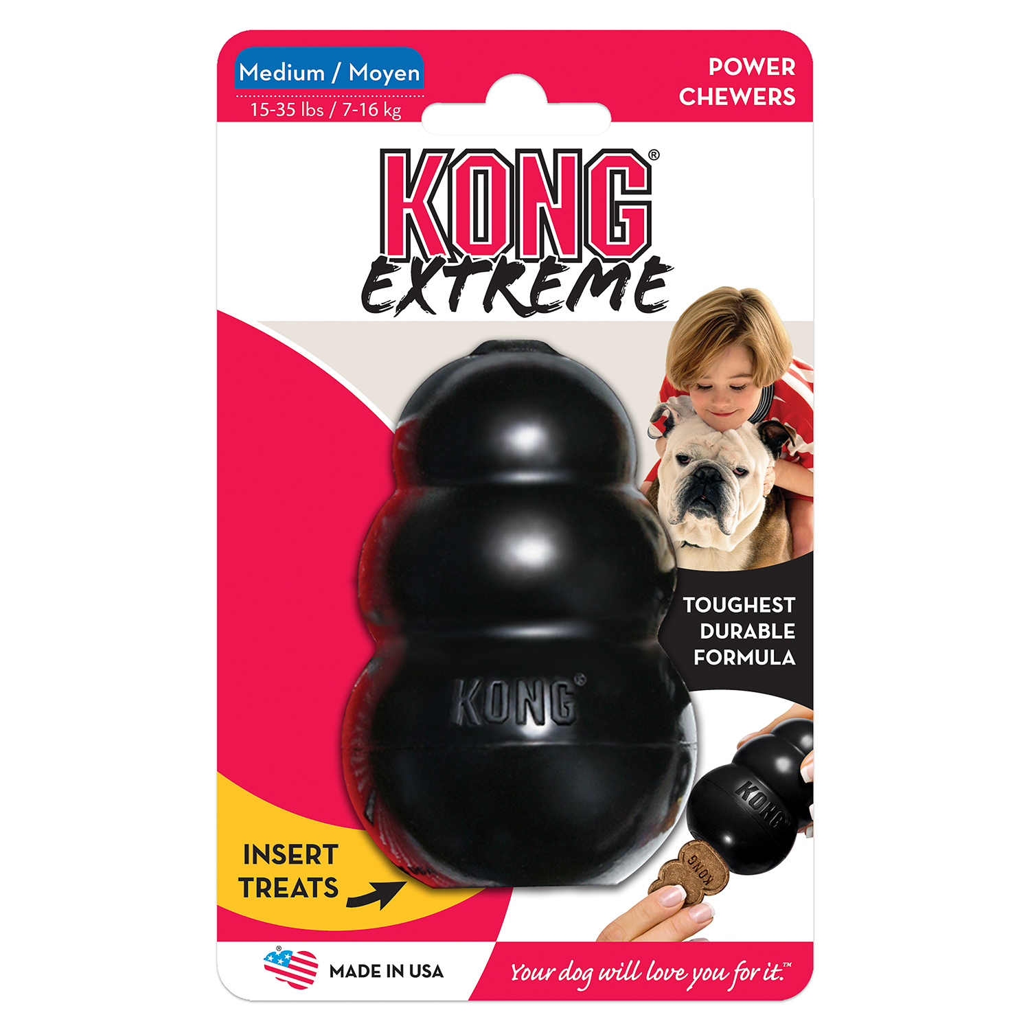 Игрушка для собак из литой резины Kong Extreme очень прочная