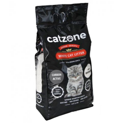 Комкующийся наполнитель для кошачьего туалета Catzone Carbon Active с активированным углём