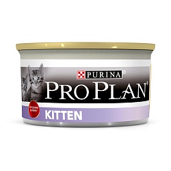 Влажный корм для котят Pro Plan Kitten с курицей 85 г х 24 шт.