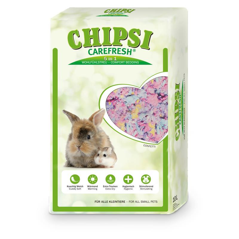 Бумажный наполнитель-подстилка для грызунов Chipsi CareFresh Confetti