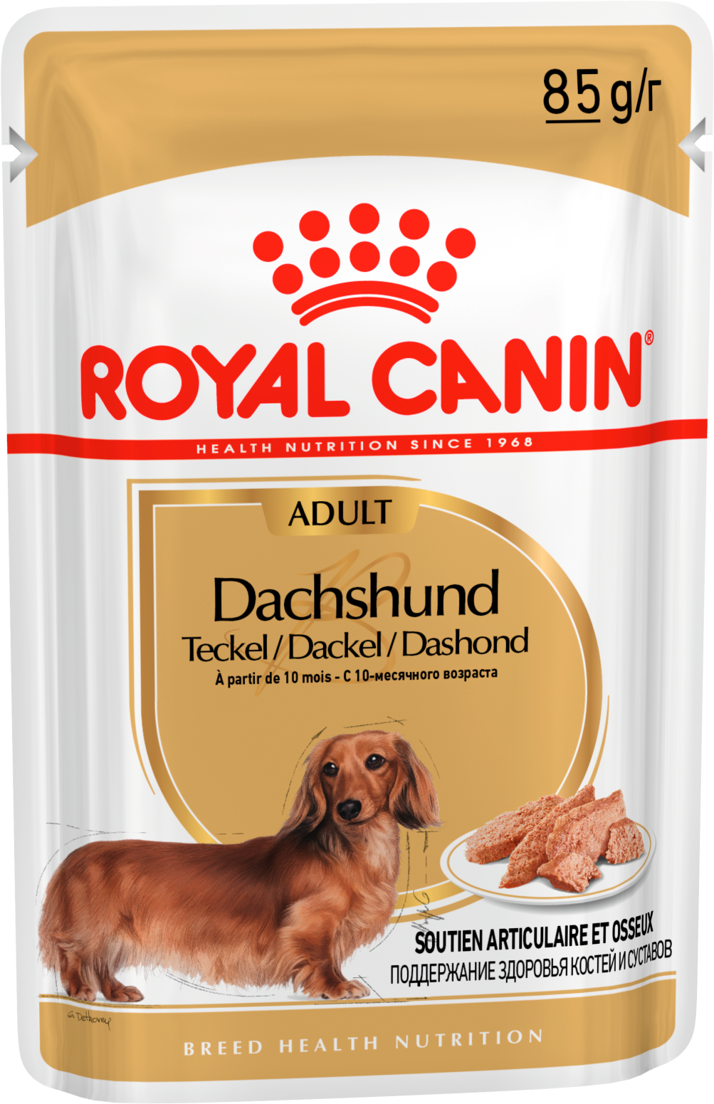 Консервы для взрослых собак Royal Canin Dachshund Adult породы такса, паштет 85 г