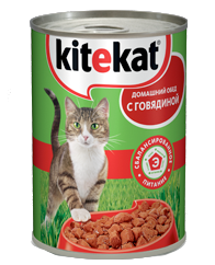 Консервы для кошек Kitekat "Говядина в соусе" 0,41 кг